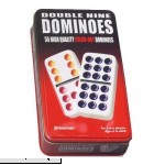 Double Nine Dominoes Game Set with 55 Jumbo Crystalline Dominoes & Storage Tin  B01IN64K9O